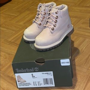 Timberland premium 6 in waterproof boot light pink